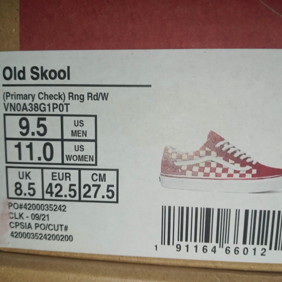 Vans Old Skool Primary Checkers Multiple Sizes - Picture 12 of 16